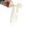 thumbnail image 5 of Unique Bargains 1 Pc Fashion Bow Ribbon Duckbill Hair Clips Hairdo Clip White, 5 of 5