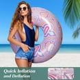 thumbnail image 5 of HEY! SPLASH Pool Tubes for Adult, 42 Inch Large Floats Tube Rafts with Handles, Inflatable Swimming Ring Lounge, Hawaii Fun Swim Floaties River Pool Beach Lake Party,Colorful Pink Ripple, 5 of 9