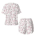 thumbnail image 5 of Kdxio Cute Rabbit Print Pajamas Sets for Women Short-Sleeved Pjs with Lounge Shorts Two Piece Sleepwear S-4XL, 5 of 9