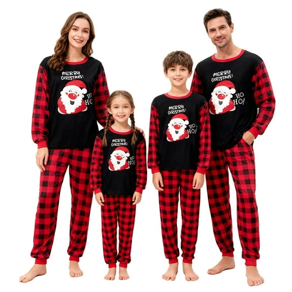 Skibeaut Christmas Family Pajamas Sets, Matching Family Pajamas Sets Sleepwear Pjs for Women Couple