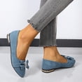 thumbnail image 4 of Viluyesy Womens Suede Ballet Flats, Slip On Pointed Toe 2026 Fashion Shallow Casual Office Dressy Shoes Blue US6, 4 of 9