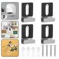 thumbnail image 3 of MYG 4 Sets Wall Mount Mirror Clips Mirror Bracket Clips with Screws Mirror Hooks, 3 of 9