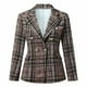 thumbnail image 1 of Puntoco-traje de negocios para mujer, cárdigan adelgazante con cuello de traje de manga larga estampado, traje de doble botonadura, tops, chaqueta Puntoco Puntoco-5350, 1 of 5