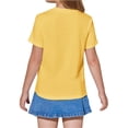 thumbnail image 2 of Girls Summer Short Sleeved Pleated T Shirts Kids Children Solid Color Casual Tops, 2 of 6