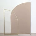 thumbnail image 3 of BalsaCircle 8x5 feet Nude Matte Fitted Spandex Half Moon Wedding Arch Backdrop Stand Cover Party Events Decorations, 3 of 7