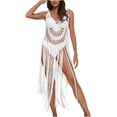 thumbnail image 2 of Maillots de Bain pour Femmes, Robe de Plage Brodée à Franges, Robe Ample Sans Manches à Col en V, Robe Patchwork, Maillots de Bain pour Femmes 2023 en Liquidation, 2 of 5