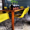 thumbnail image 5 of 2xhome Yellow Mid Century Modern Molded Shell Assembled Chair Chrome Wire Black Metal Eiffel Side Armless No Arms With Back, Set of 1, 1 piece, 5 of 6
