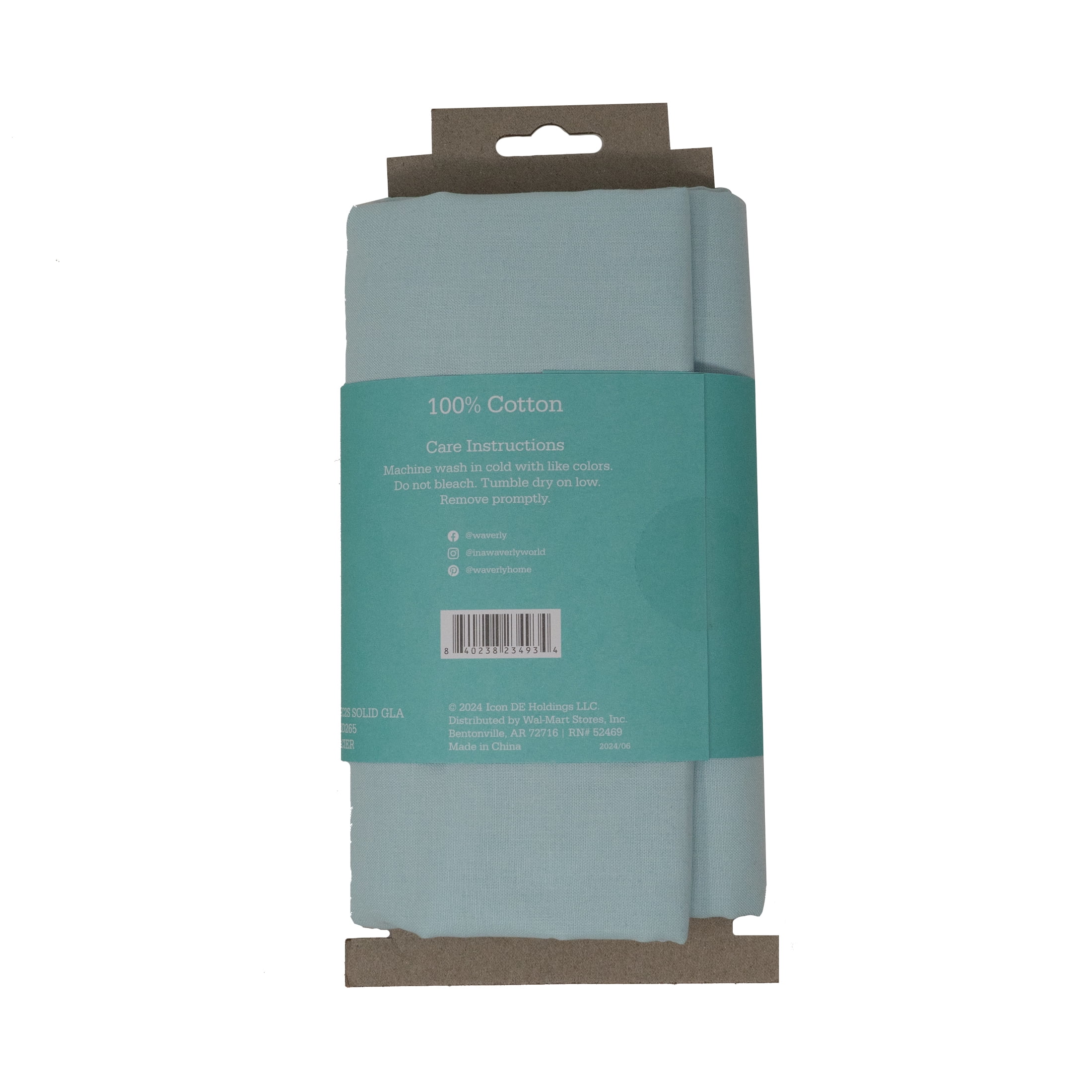 (2 pack) Waverly Inspirations 2 Yard Cut 100% Cotton Solids Fabric, Glacier, 44" Wide for Quilting & Sewing