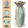 thumbnail image 4 of (12-pack)natural Cotton Canvas Wine Bottle Gift Bags With Drawstring Closure Reusable Wine Bags For Gifts, 4 of 5