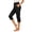 AB1003 Black, variant on Women'S Stylish Fit Taper Leg Capri Pants Solid Color High Waisted Trousers With Pockets Ladies Work Office Yoga Pants Light Pink Size S