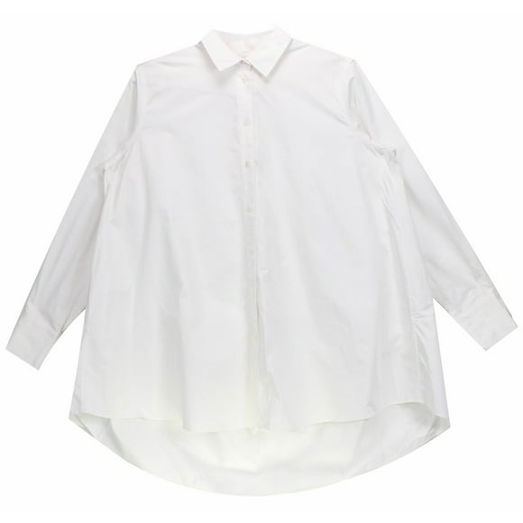 CO Essentials Men's White A-Line Button Down Shirt Dress - XS