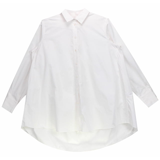 CO Essentials Chemise-Robe Blanche Trapèze à Boutons pour Homme - TP