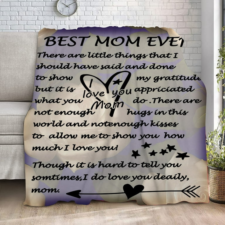 Mom Blanket Gift,Mother Blanket Gift to My Mom,Mother's Day Blanket Gift,Mom Throw Blanket Gifts for Mother Birthday Christmas Thanksgiving Day,40x58