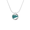 thumbnail image 2 of Delight Jewelry Acrylic 3/4" Teal Megaphone Hero Ring Charm Necklace, 18", 2 of 4