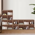 thumbnail image 2 of Librero Organizador de 8 Cubos Estante Minimalista de Madera para Libros y Organizar Mueble 120 * 30 * 60cm de Grande Librería de Pared con Estantería para Sala Oficina Dormitorio, 2 of 7