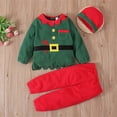 thumbnail image 1 of Disfraz de elfo navideño para bebés, conjunto de ropa de Papá Noel navideño, ropa navideña para bebés, conjuntos de invierno para bebés varones de 12 a 18 meses, 1 of 7