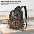 thumbnail image 7 of Xoenoiee Owl Mushroom Flower Print Kids Backpack Elementary Preschool School Bag with Front Zipper Pocket for Girls Large Capacity Bookbag Knapsack Travel Bagpack Daypack Rucksack, 7 of 7