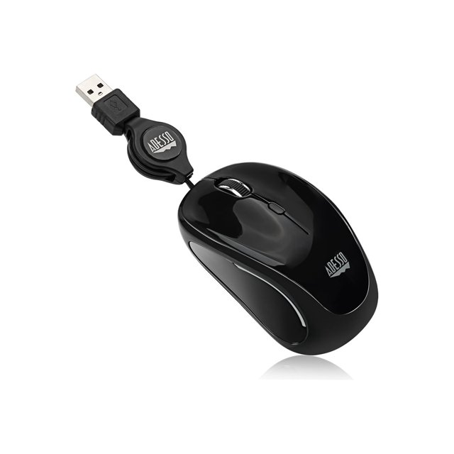 Adesso iMouse S8B - Mouse - right and left-handed - optical - 3 buttons - wired - USB
