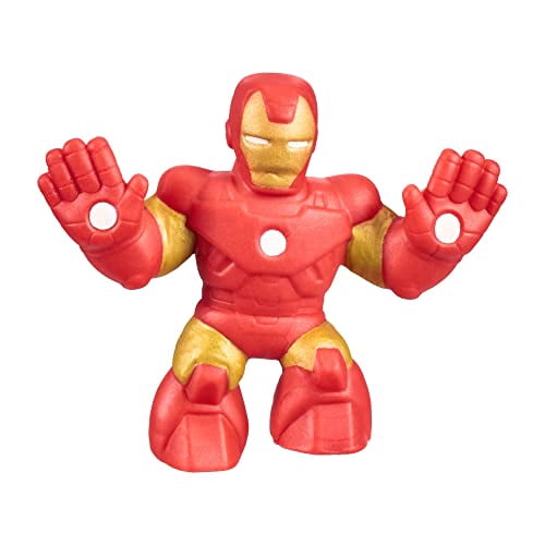 Heroes of Goo Jit Zu Marvel Mega Mini 6-Pack Super Stretchy & Squishy Mini Heroes Iron Man, Spider-Man, Captain America, Miles Morales, Hulk & Black Panther