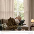 thumbnail image 4 of Cortinas Jinchan, mezcla de lino, color topo, 300 x 305 cm, extra largas, 2 paneles, 4 of 6