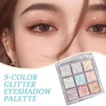 thumbnail image 2 of KAPEINE 9-Color Glitter Eyeshadow Palette Shimmer Eyeshadow Smooth Eye Makeup Sparkling, 2 of 8