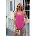 thumbnail image 4 of Anbech Women Double Shoulder Straps Tank Tops Flowy Scoop Neck Tanks Eyelet Sleeveless T-Shirts, 4 of 8