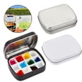 thumbnail image 4 of YAOMOBB Metal Watercolor Palette Portable Watercolor Packing Box Set 12 grids Design for Mini Storage during Outdoor Travel, 4 of 6