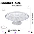thumbnail image 3 of Plastic Serving Trays,Transparent Petal Shaped Plastic Serving Platter with Base,Clear Flower Shape Fruit Pedestal Dish,Reusable Clear Pedestal Candy Dessert Tray,Decorative Fruit Pedestal Plate, 3 of 4