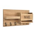 thumbnail image 3 of Drppepioner Home Entryway Big Coat Rack Wooden Wall Mounted Key Organizer Living Room Home Shelves Entrance Foyer Coat and Hat Rack,Wooden Mailbox Wall Mounted Storage Rack Home Decor, 3 of 8