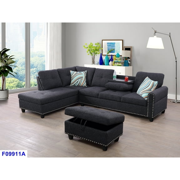 PonLiving Furniture Amond 97.2" Sectional with Ottoman PonLiving Amond 97.2" Sectional with Ottoman
