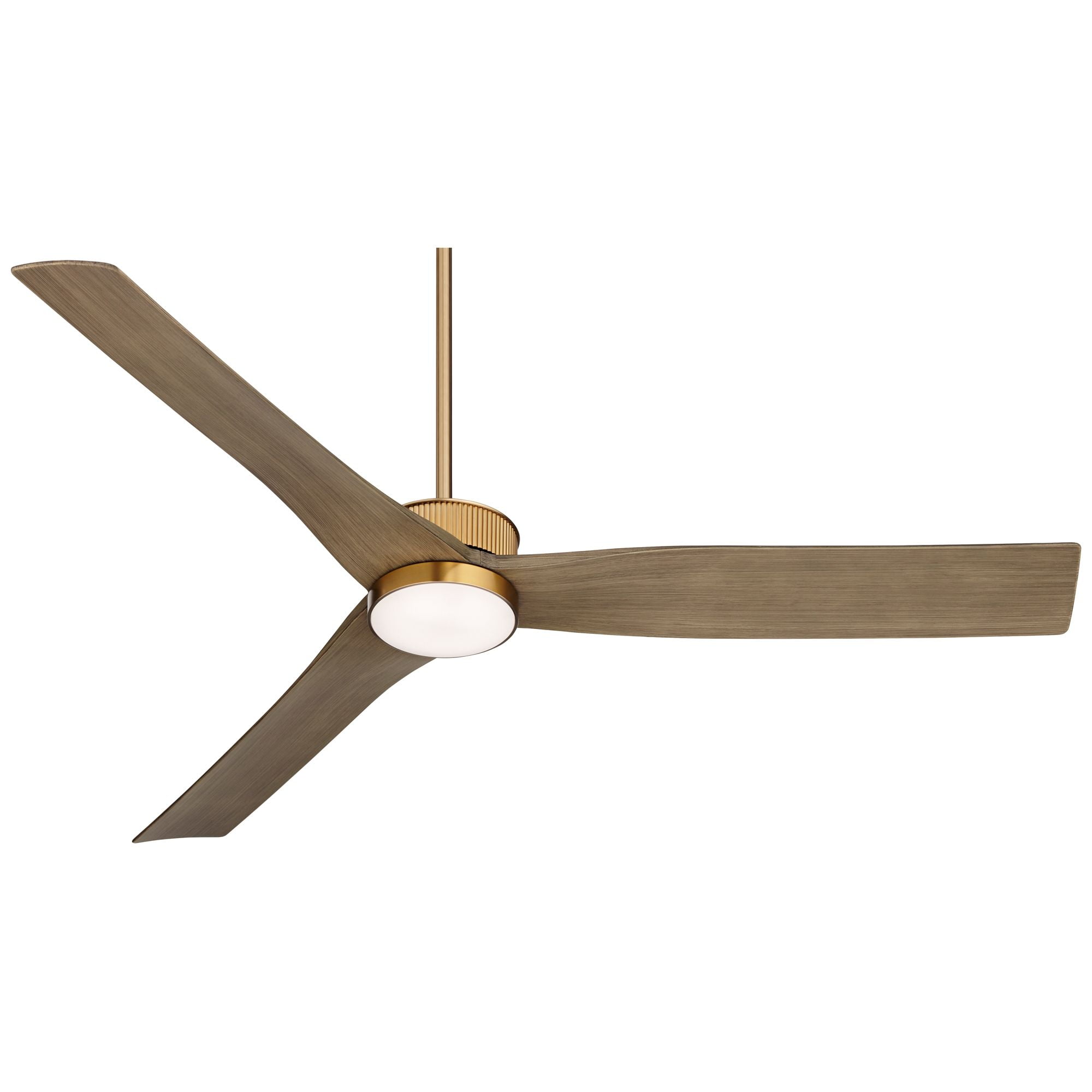 60" Casa Vieja Montage Modern Indoor Outdoor Ceiling Fan with Dimmable LED Light Remote Control Warm Brass Light Wood Damp Rated for Patio Exterior
