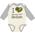 thumbnail image 3 of Inktastic I Heart Someone with Autism Boys or Girls Long Sleeve Baby Bodysuit, 3 of 5