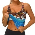 thumbnail image 4 of Vsdgher Animals On Noah's Ark2 Print Women Sleeveless Athletic Tank Top Built-in Bra Camisole Sports Vest for Yoga Running Fitness Exercise with Removable Pads, 4 of 8