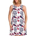 thumbnail image 1 of Balery Red Wine Glass Bottle Vestidos de verano para mujer con estampado: vestido holgado sin mangas, vestido playero informal y cómodo para días calurosos., 1 of 7