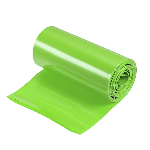 Unique Bargains Tube Rétractable en PVC Vert Clair 103mm Plat 4m pour Grand Pack de Batteries