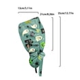 thumbnail image 3 of DORKASM Halloween Scrub Caps Women Caps Working Adjustable Tie Back Hats Light Green One Size, 3 of 6