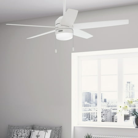 

Hunter 52 inch Bardot Fresh White Ceiling Fan with LED Light Kit and Pull Chain