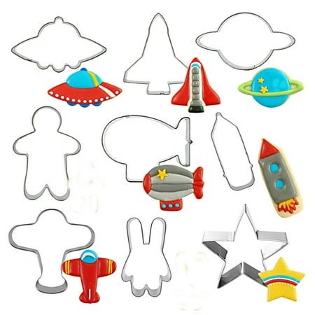 

Qepwscx Creative Spaceship Shape Stainless Steel Diy Mould Baking Mould Kitchen Tool Clearance