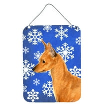 Min Pin Winter Snowflakes Holiday Wall or Door Hanging Prints