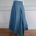 thumbnail image 6 of TaTaai Womens Solid Wide Leg Pants Elastic Waist with Pockets Casual Long Trousers for Daily, 6 of 7