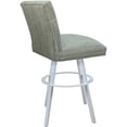 thumbnail image 2 of Swivel Metal Extra Tall Stool Sommerville 34" Seat -Aquatint Teal Fabric - White, 2 of 4