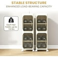 thumbnail image 2 of 4 Tier Slim Bathroom Storage Cabinet with Wheels and Toilet Paper Holder, Waterproof No Assembly Required for Small Spaces, 2 of 8