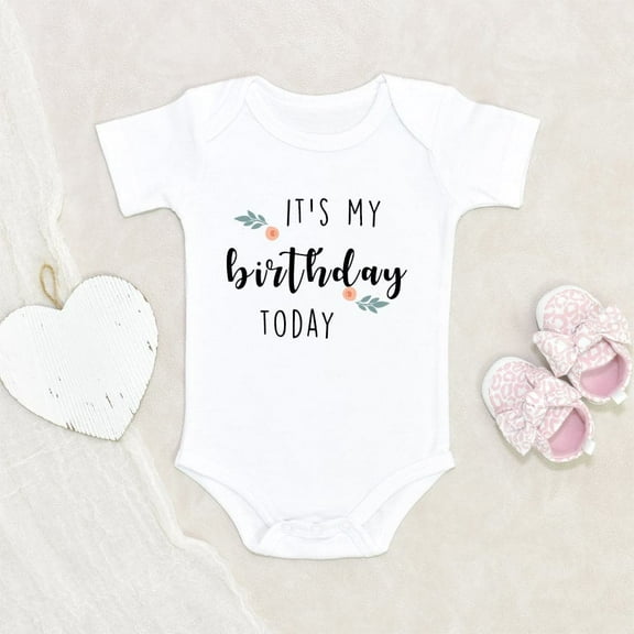 Baby's Birthday Onesie Gift For Niece/Nephew It's My Birthday Today Baby Onesie Baby Birthday Onesie Cute Baby Onesie