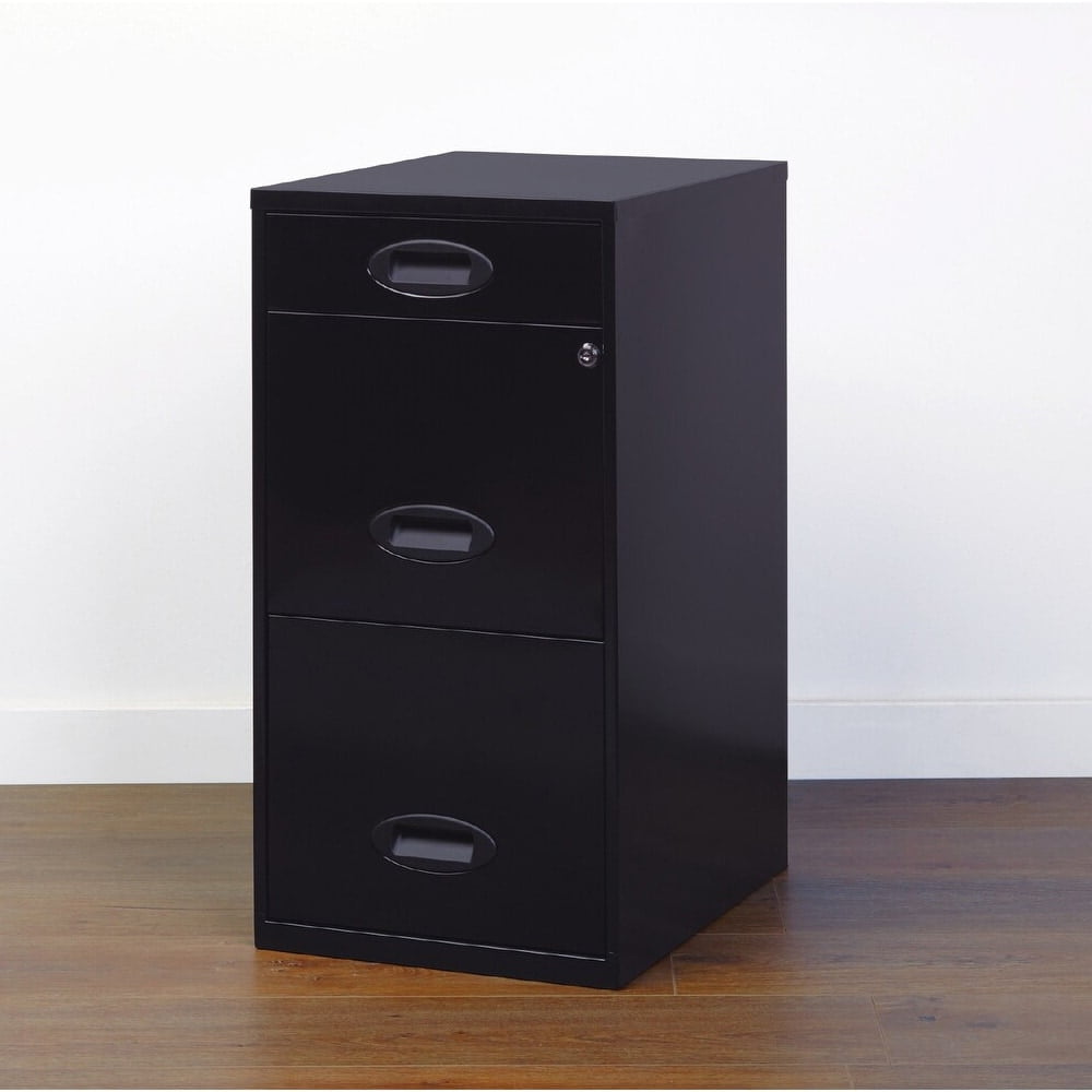 Hirsh Industries 18 Metal File Cabinet With 2 File Drawers And Pencil Drawer Black Walmart Com Walmart Com