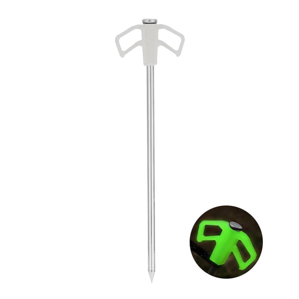 Clavo de tierra de 25 cm Clavo de tienda portátil a prueba de viento para acampar (1 pieza fluorescente) Tmvgtek Para Estrenar