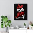 thumbnail image 2 of Scripture Walls Love Never Gives Up 1 Corinthians 13 Bible Verse Canvas Christian Wall Art Ready to Hang Unframed, 2 of 12