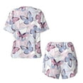 thumbnail image 5 of Xecao Butterflies in Pastel print Swimsuit for women, Summer-ready, sporty style.Quick-dry fabric. Many sizes & colors., 5 of 9