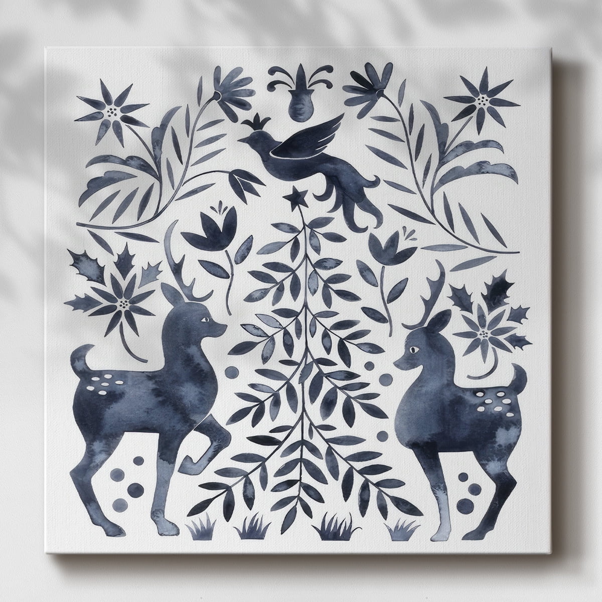 Otomi Inspired Christmas IV- Gallery Wrapped Canvas