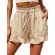 thumbnail image 1 of SAYOO Pantalones florales femeninos, pantalones cortos cortos de cintura alta de ocio SAYOO  moda, 1 of 2