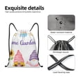 thumbnail image 3 of Yiaed Watercolor Gnome Garden Print Drawstring Bags Drawstring Backpack Bulk String Back Pack Gym Sport Bag-Small, 3 of 5